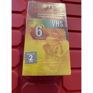 TDK VHS T-120 6 hour Blank 2-pack NEW Sealed